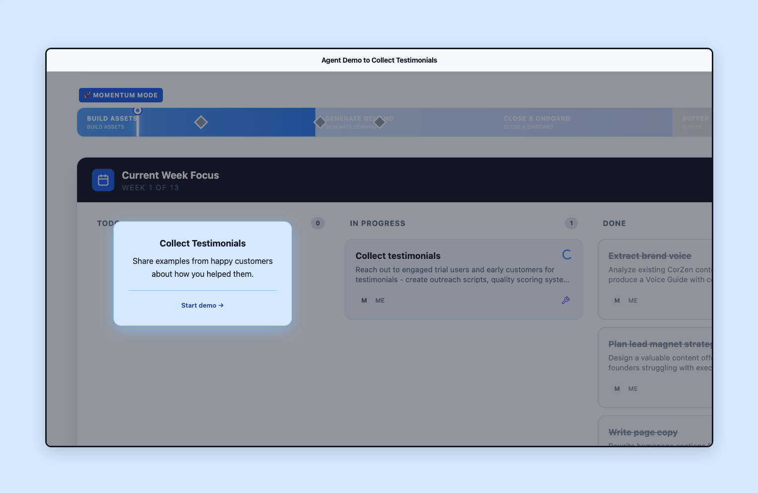 Collect Testimonials Agent