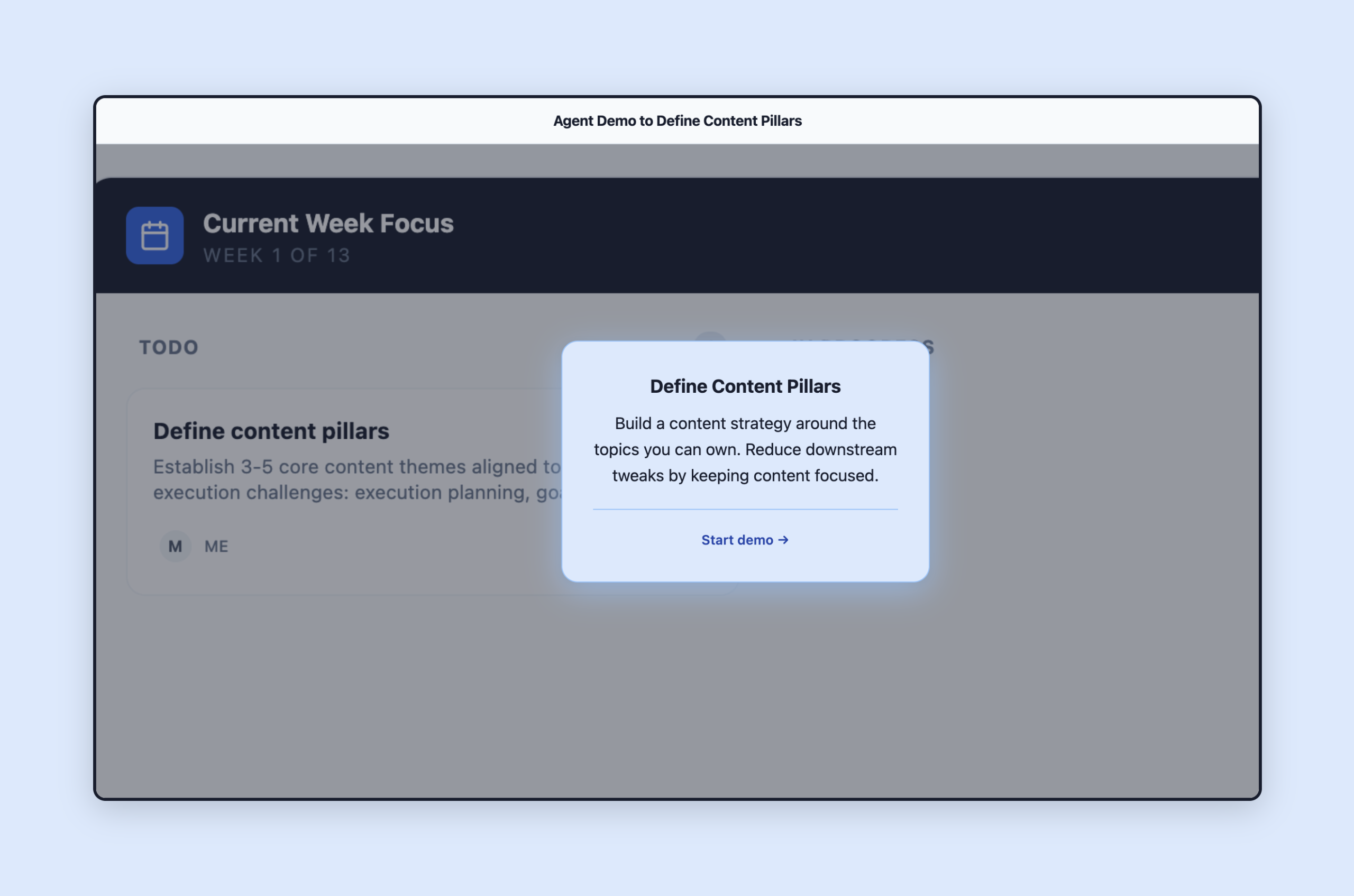 Define content pillars agent