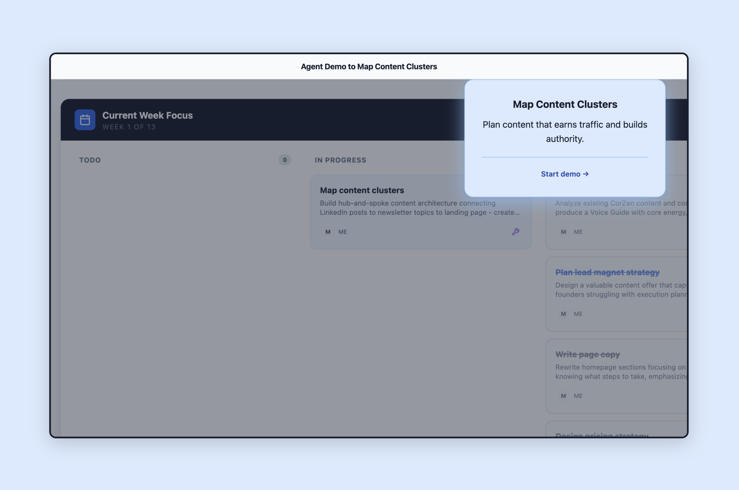 Map Content Clusters agent