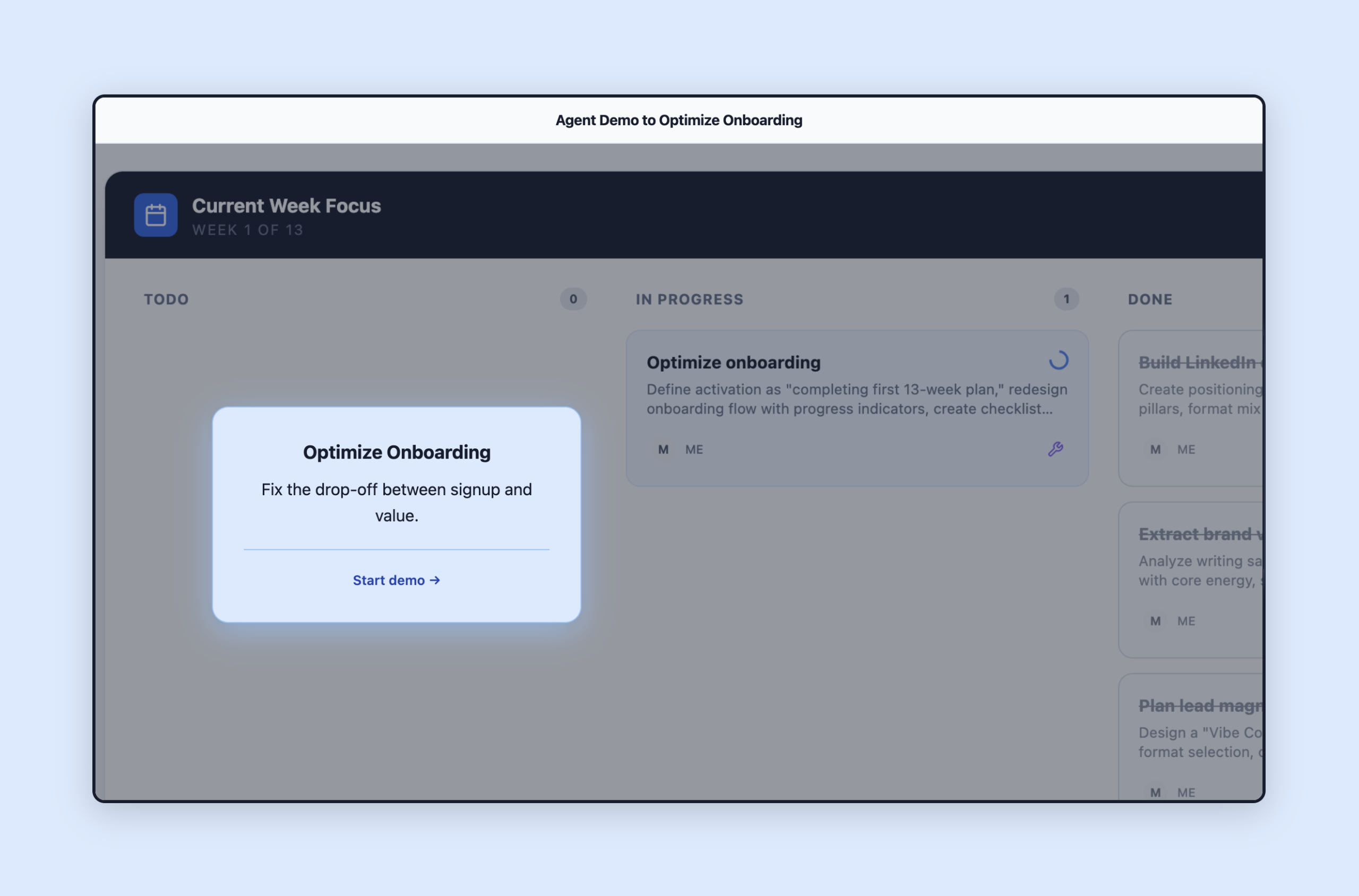 Optimize Onboarding agent