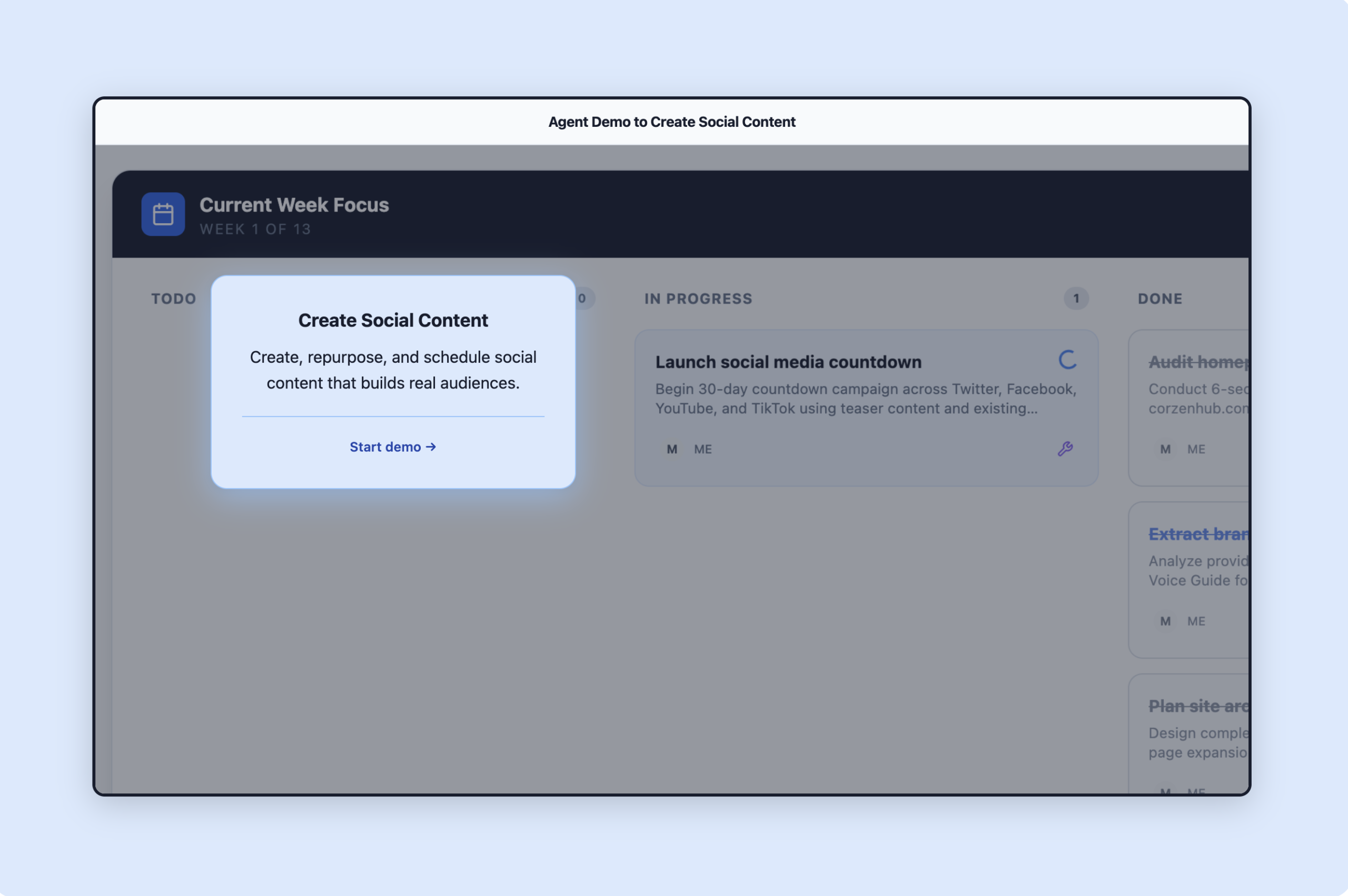 Create social content agent