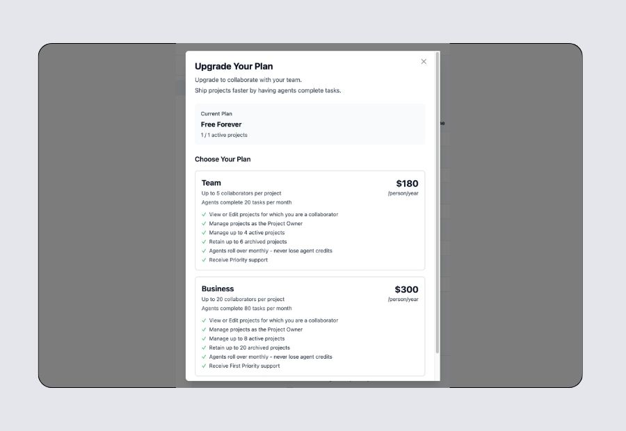 A clean one-line value proposition on a minimal landing page with clear target audience label