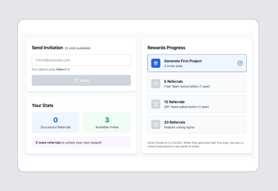 Diagram showing a client referral loop embedded in a service delivery workflow
