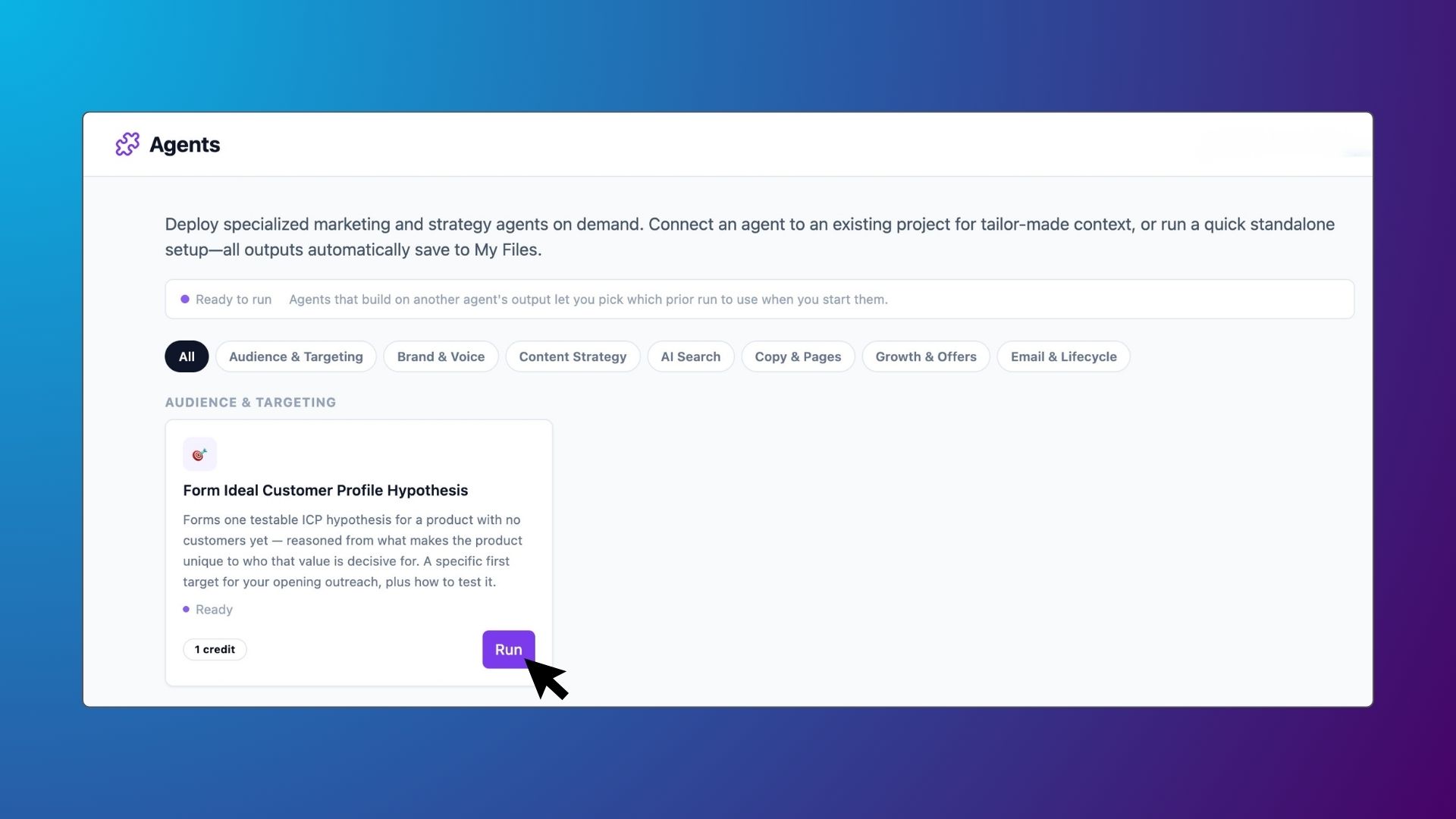 CorZen Form Ideal Customer Profile Hypothesis Agent interactive demo thumbnail